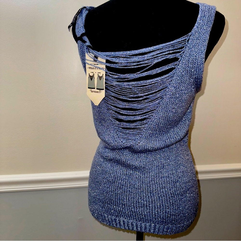 ❌SOLD❌Banjara brand shimmery knit top/vest in beautiful shade of deep purple